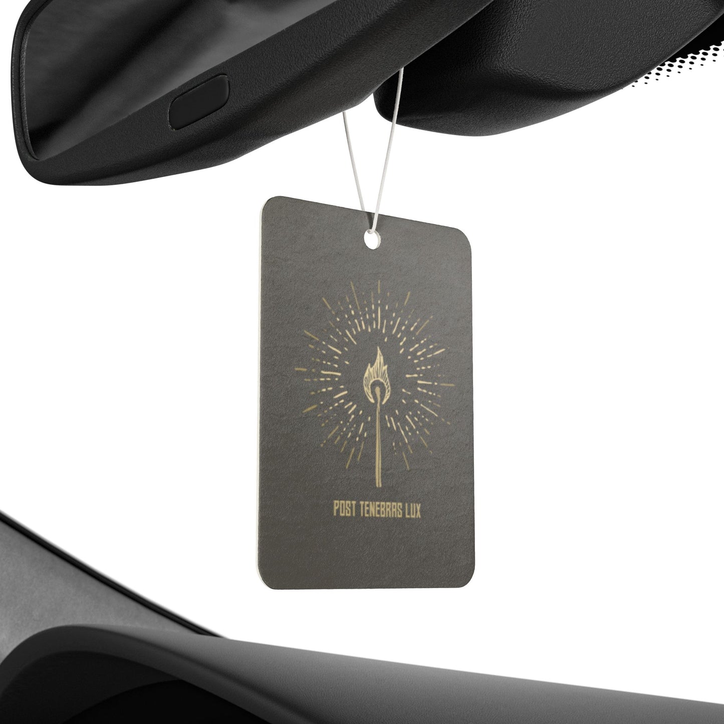 ‘Post Tenebrax Lux’ Car Air Freshener Decor
