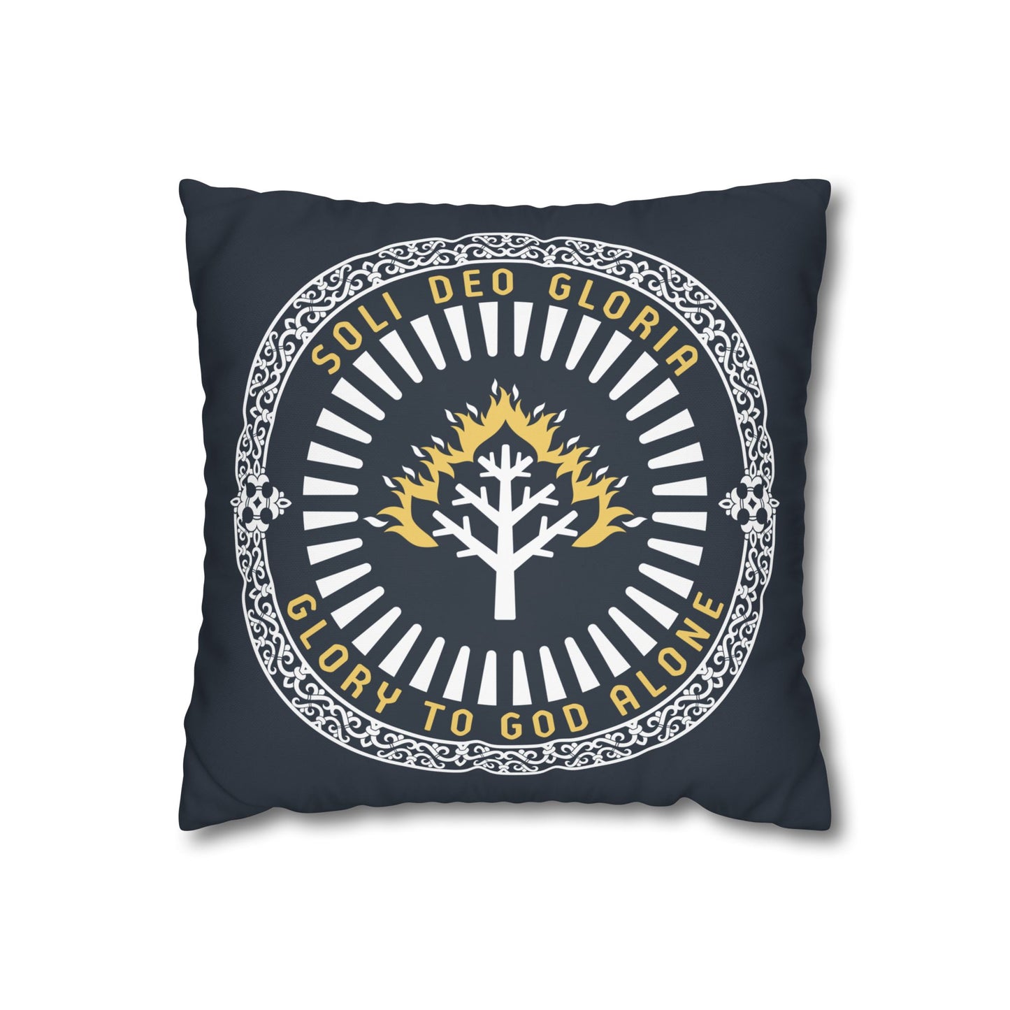 ‘ Soli Deo Gloria’ Square Poly Canvas Pillow Cover