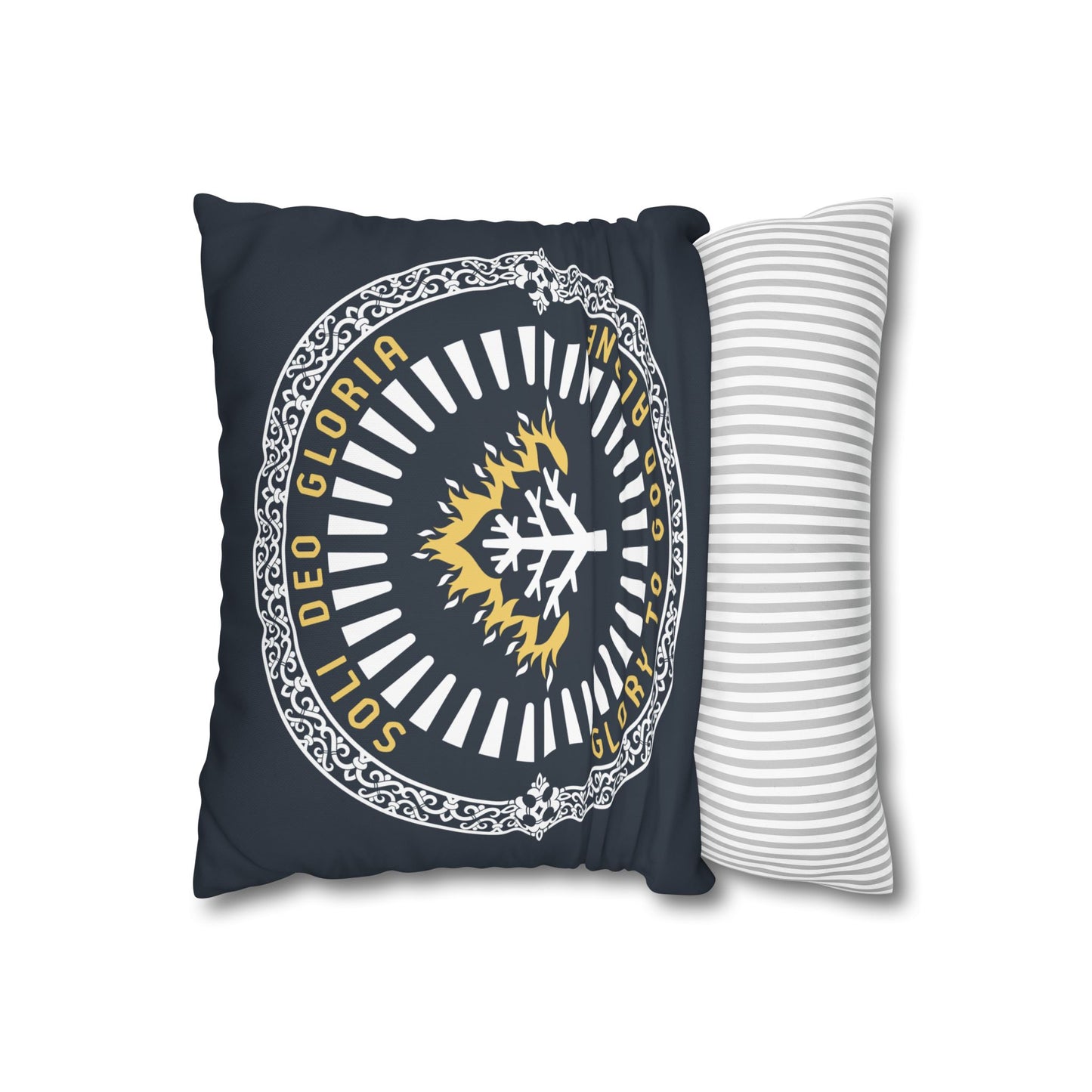 ‘ Soli Deo Gloria’ Square Poly Canvas Pillow Cover