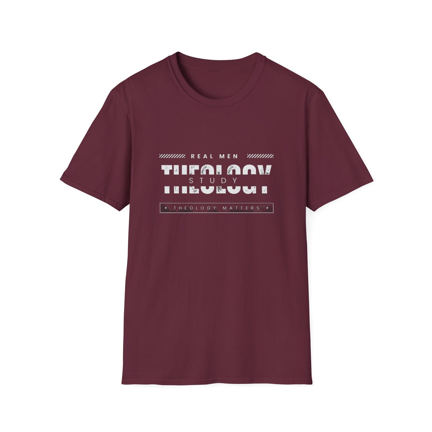 ‘Real Men Study Theology’ Soft-Style T-Shirt