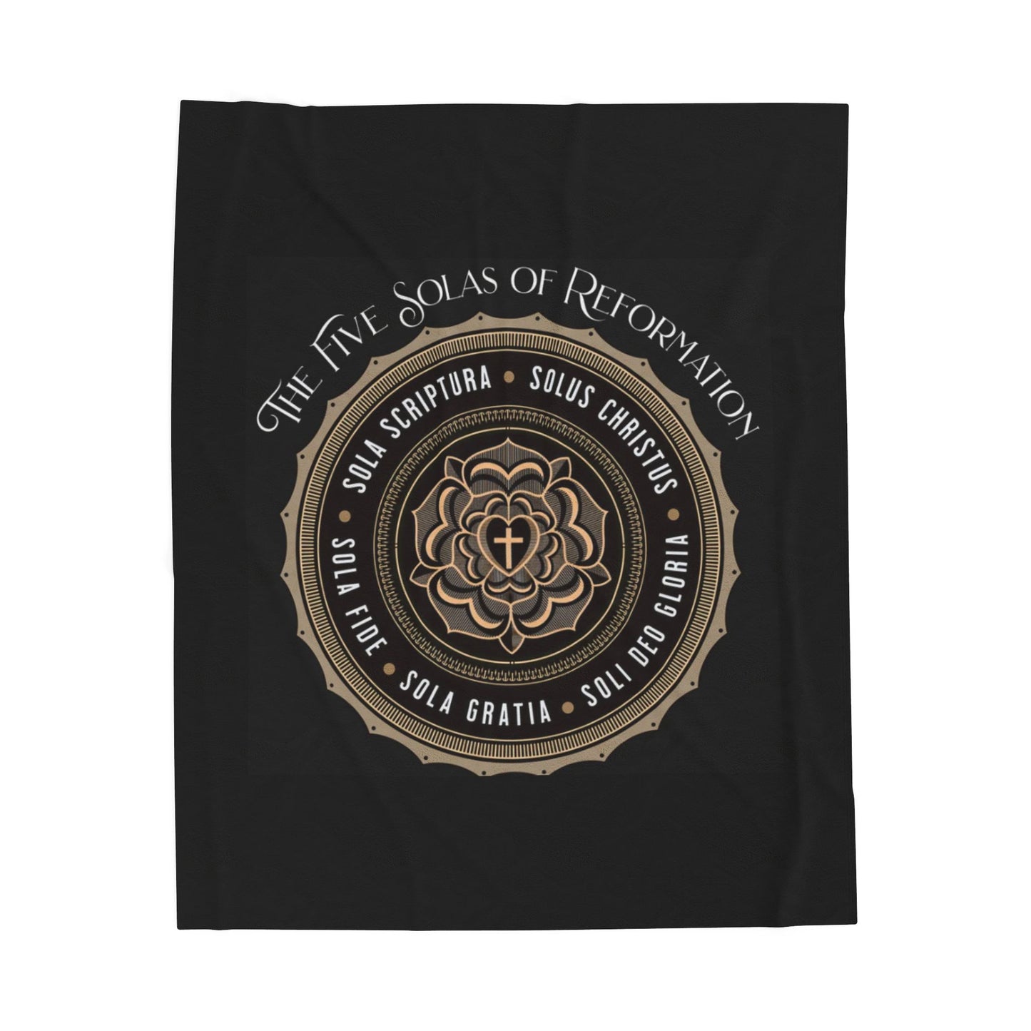 Five Solas of the Reformation Velveteen Throw Blanket