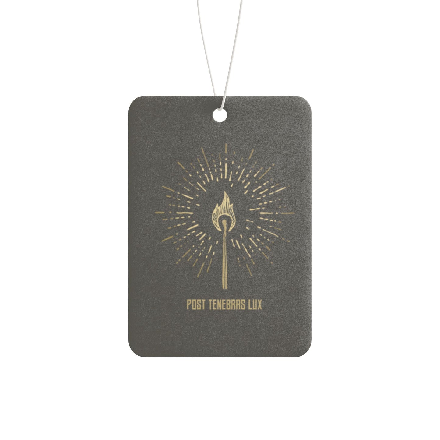 ‘Post Tenebrax Lux’ Car Air Freshener Decor