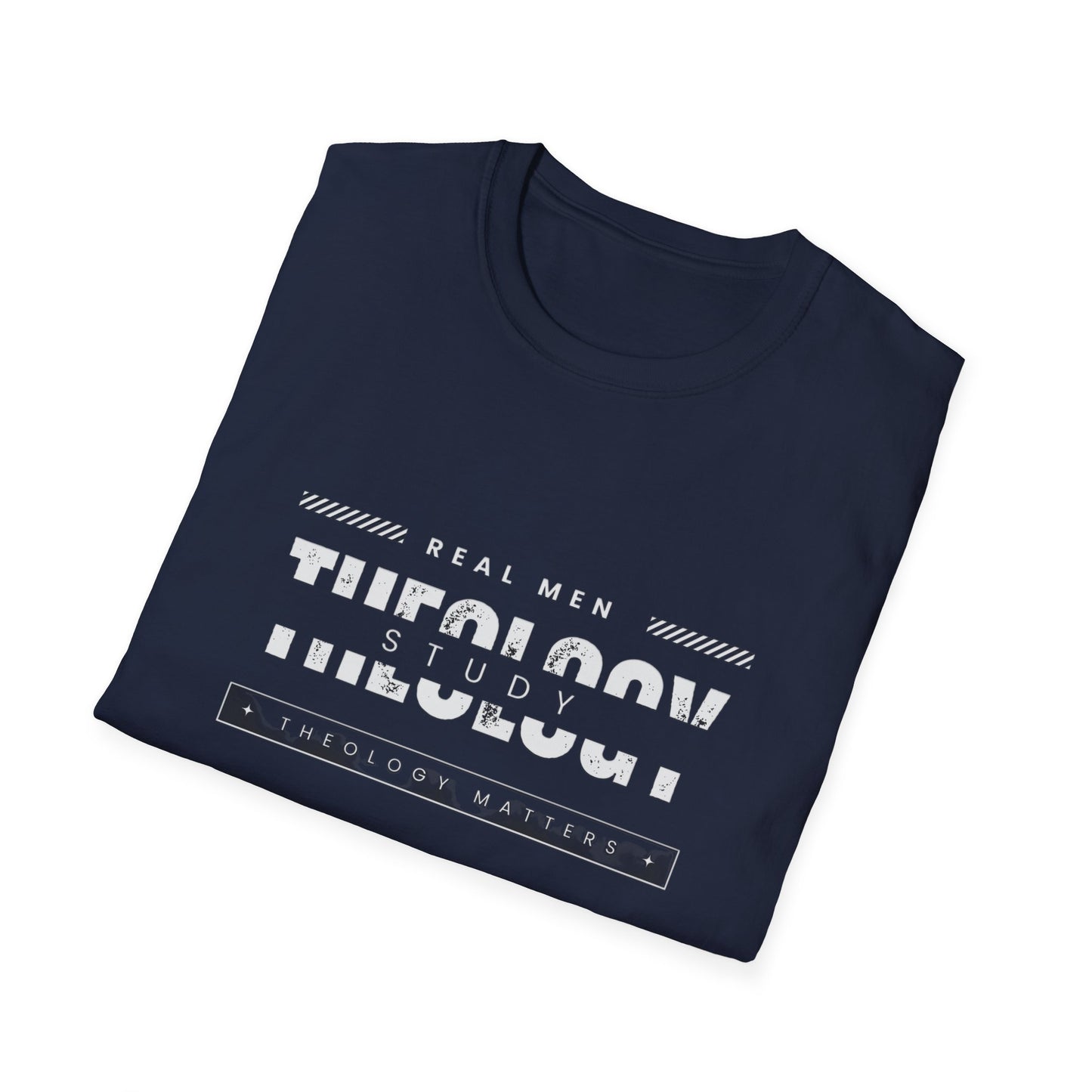 ‘Real Men Study Theology’ Soft-Style T-Shirt