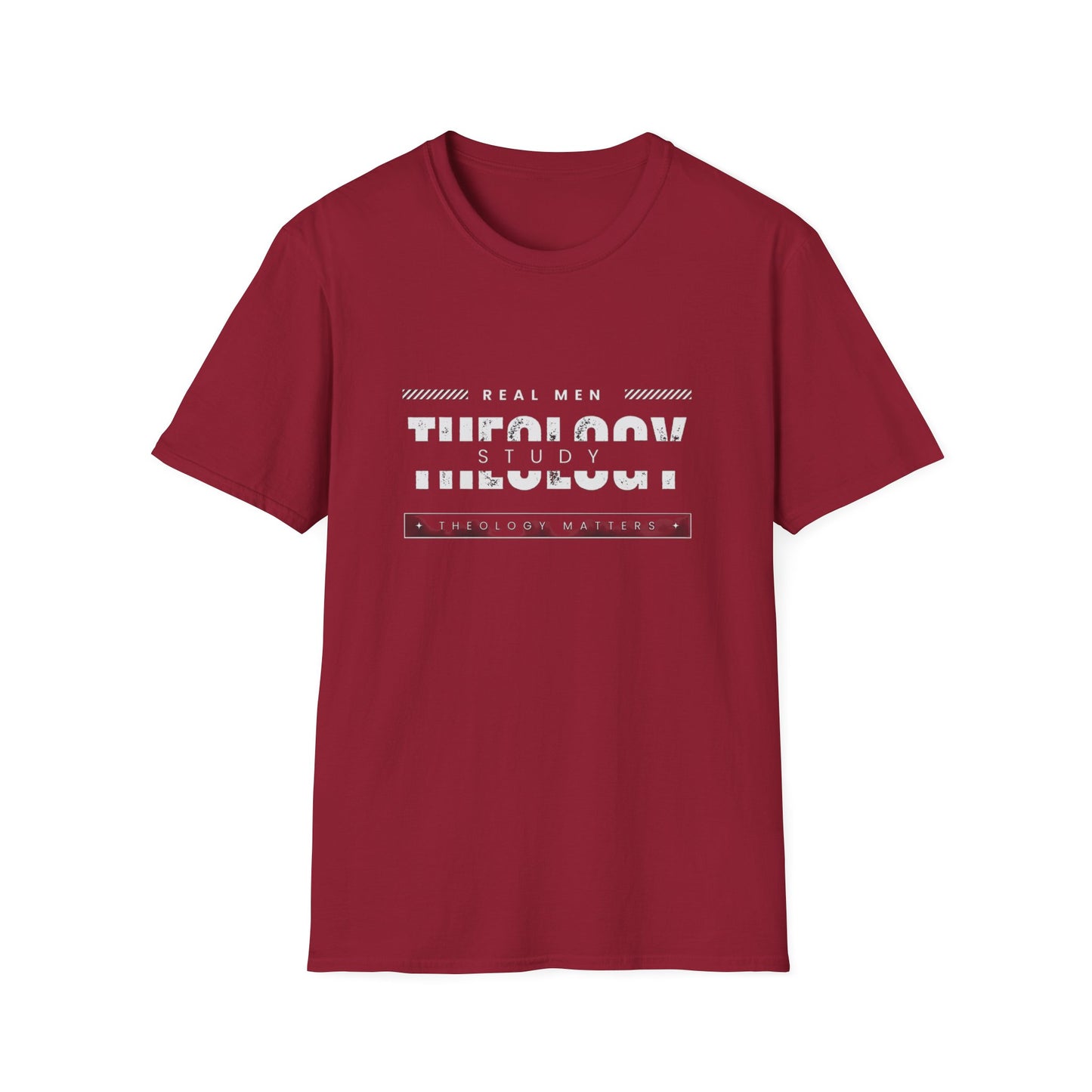 ‘Real Men Study Theology’ Soft-Style T-Shirt