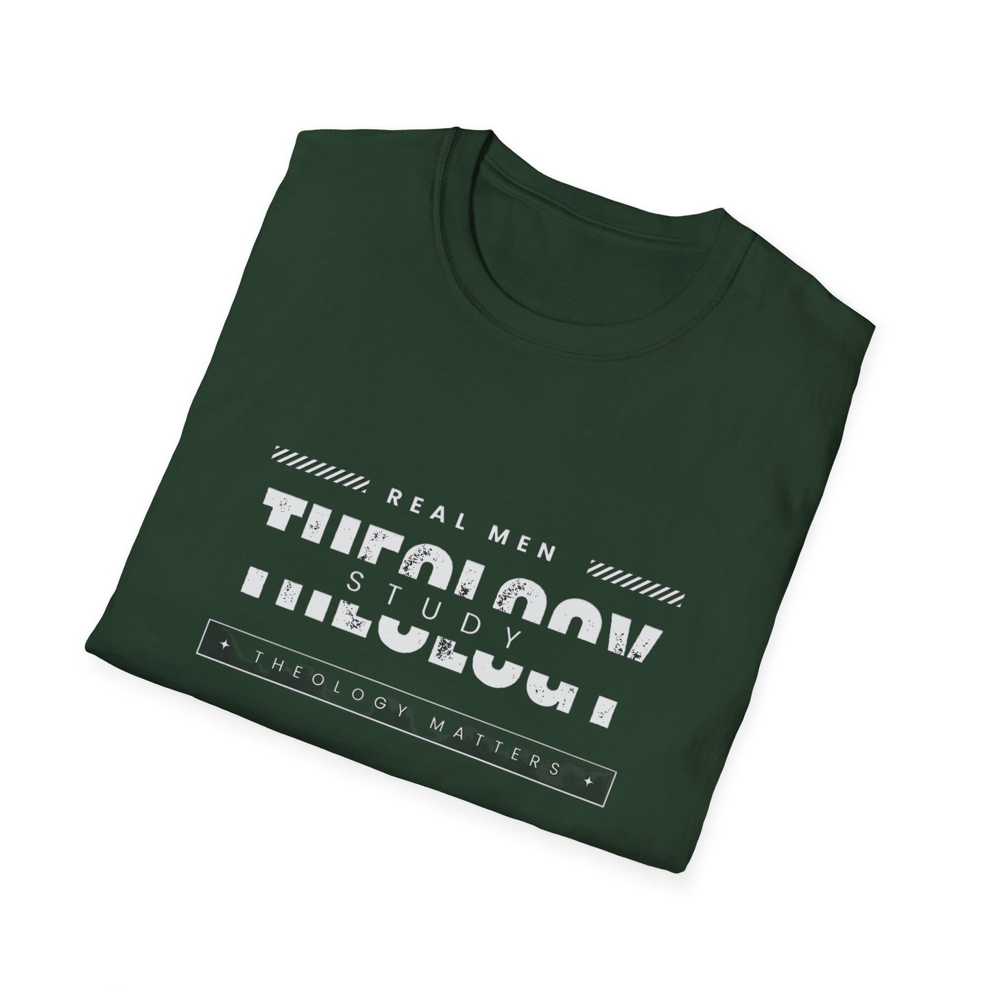 ‘Real Men Study Theology’ Soft-Style T-Shirt