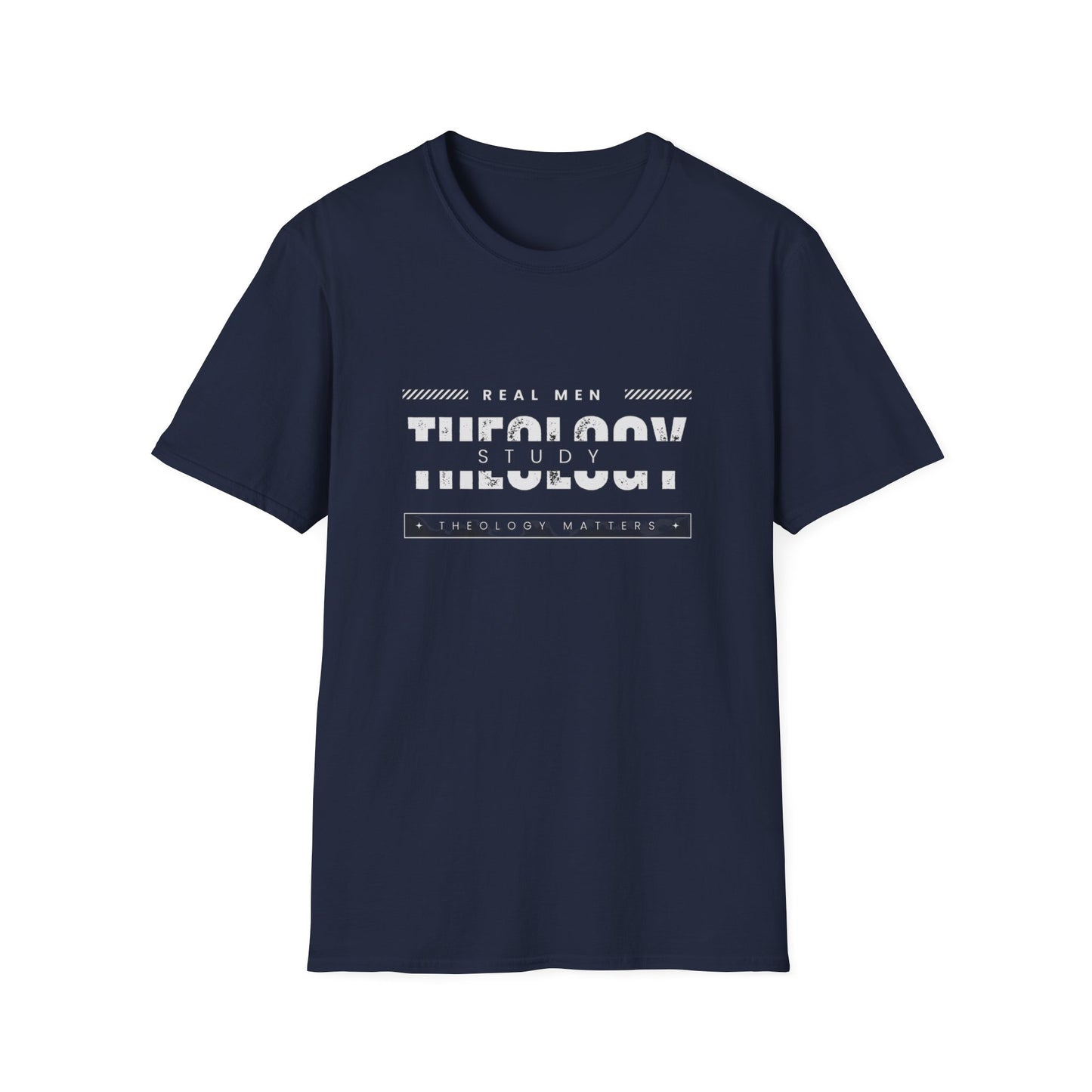 ‘Real Men Study Theology’ Soft-Style T-Shirt