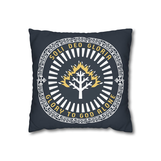 ‘ Soli Deo Gloria’ Square Poly Canvas Pillow Cover