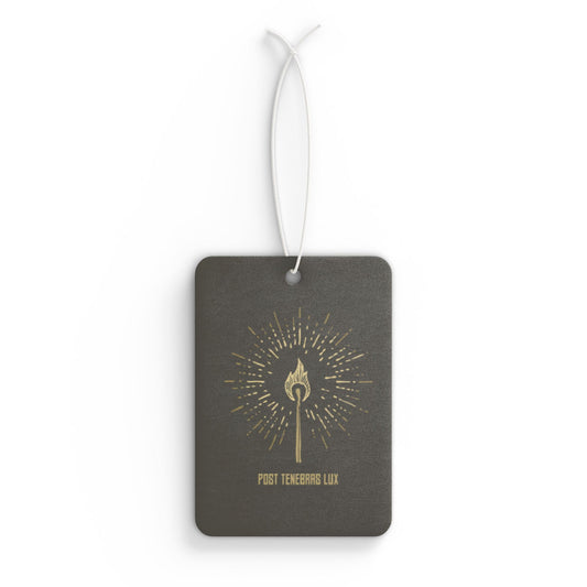 ‘Post Tenebrax Lux’ Car Air Freshener Decor