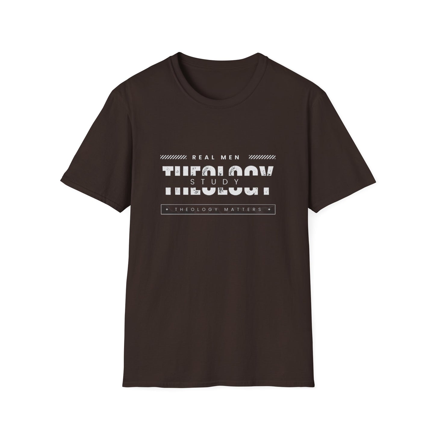 ‘Real Men Study Theology’ Soft-Style T-Shirt