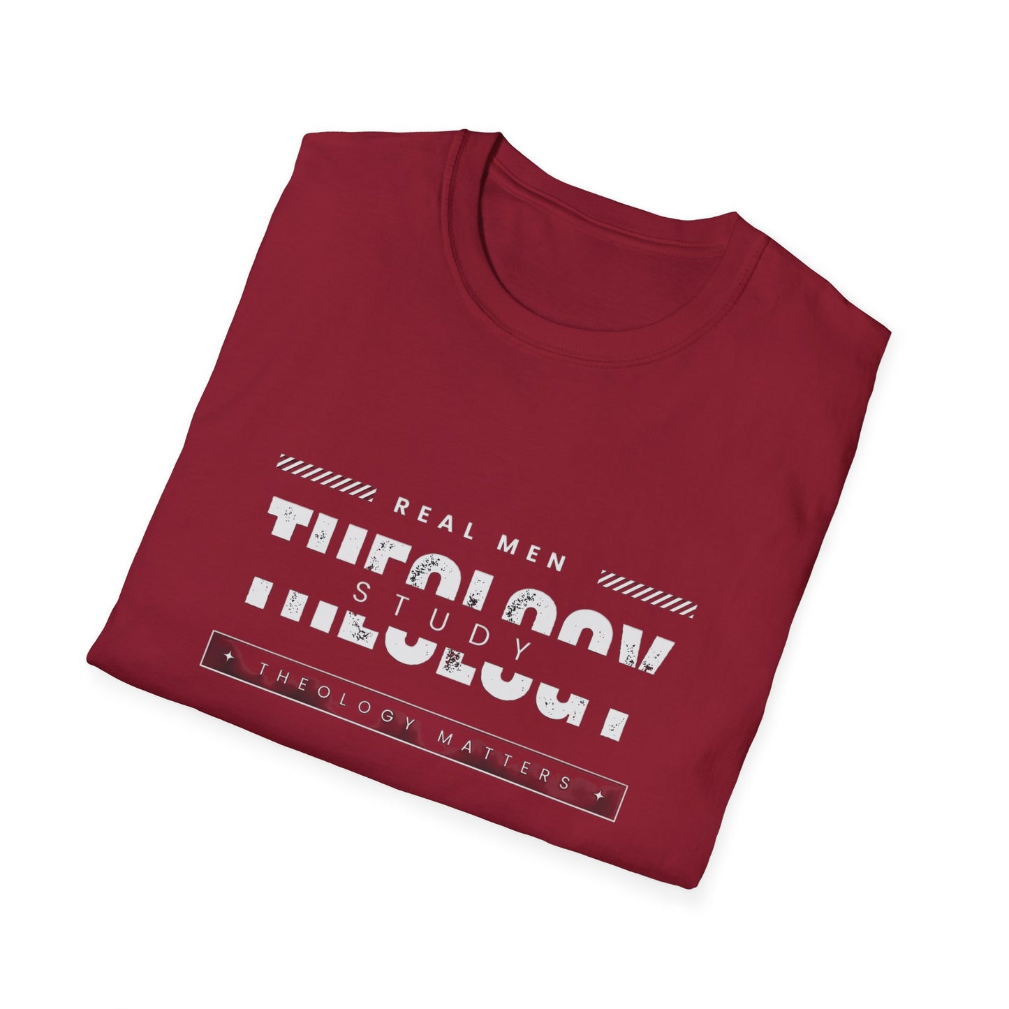 ‘Real Men Study Theology’ Soft-Style T-Shirt