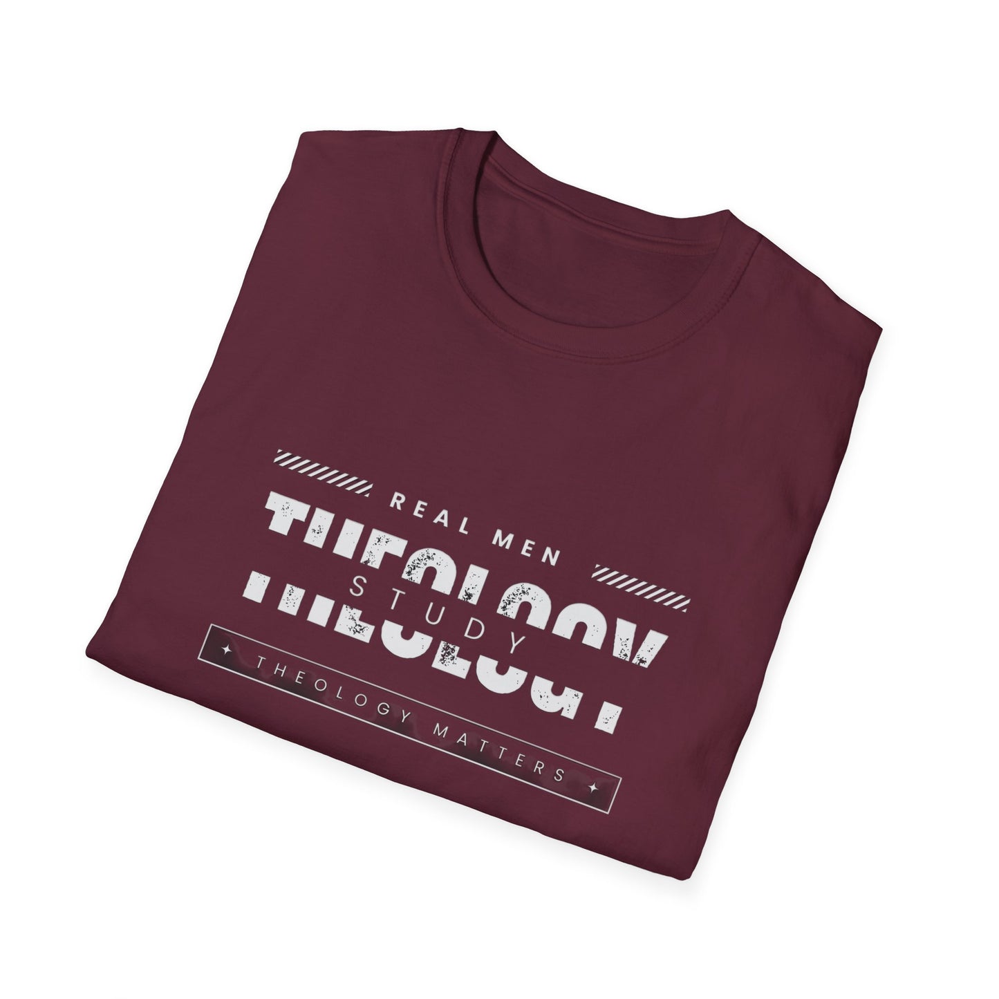 ‘Real Men Study Theology’ Soft-Style T-Shirt